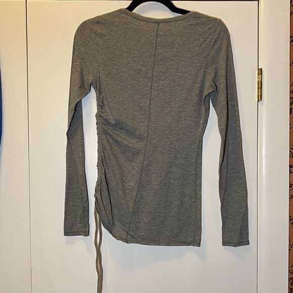 LULULEMON Cinch It Long Sleeve Top Heathered Medium Grey Women’s Size 2 - Picture 8 of 10